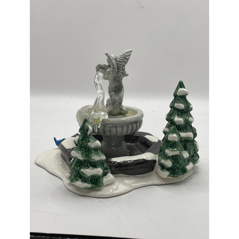 Department 56 Snow Village Winter Fountain Handpainted Ceramic Accessory 5409-7 - Picture 6 of 9